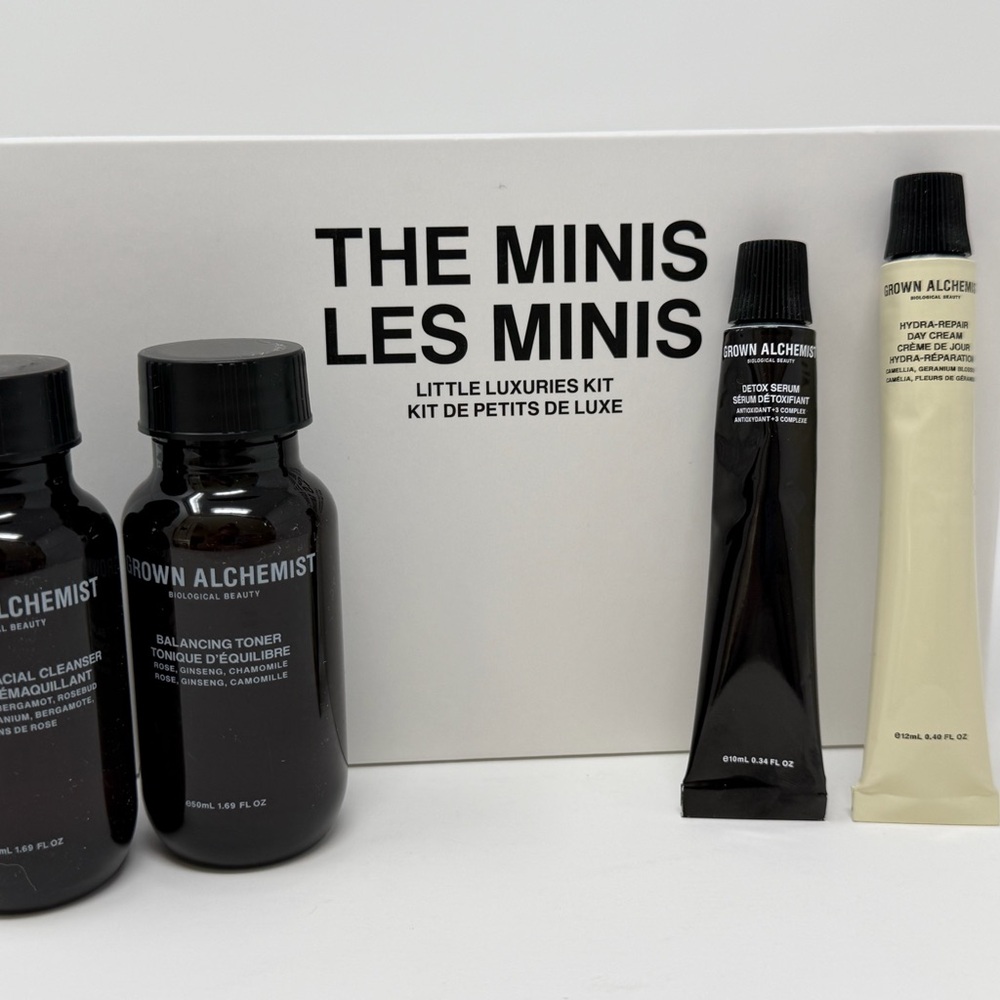 Grown Alchemist The Minis Kit Cleanser, Toner, Serum, Cream, Rose, Geranium